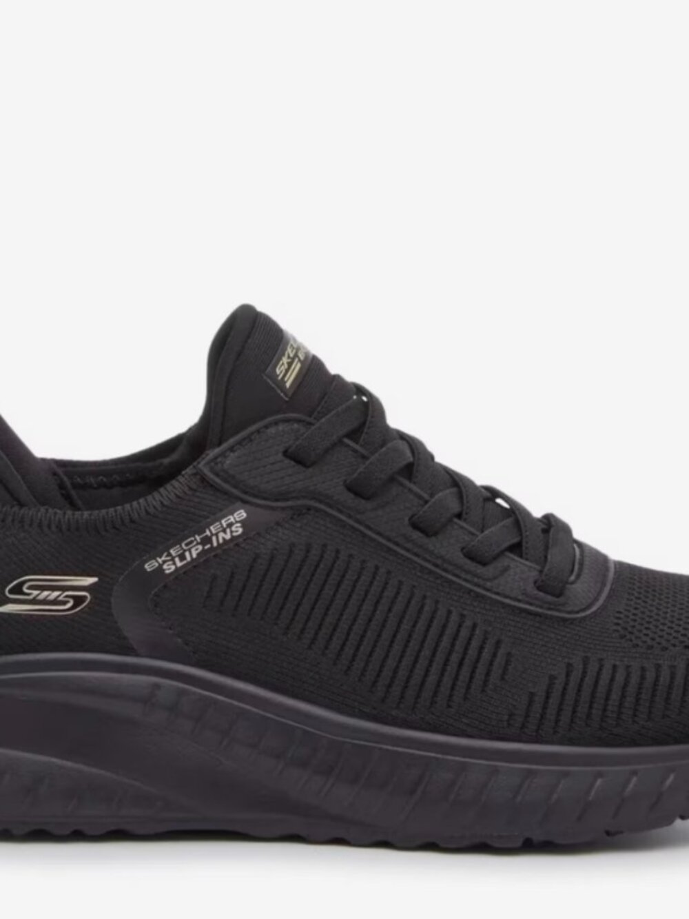 Skechers Bobs Squad Chaos Black on Black Slip Ins Machine Washable Size 7.5